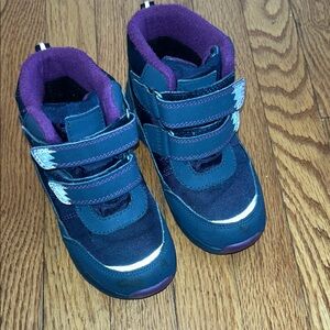 WALKX Kids Waterproof Navy and Purple High-Top Sneakers/boots